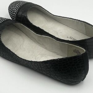 Footzyfolds Brittany Demi Flats Size 10M Black Style 1161518 Foldable Shoes